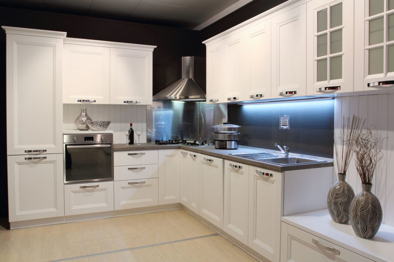 27160130 - full view of a modern kitchen cream coloured